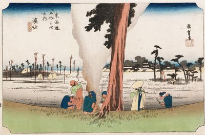 Vista de invierno, Hamamatsu, de la serie Las cincuenta y tres estaciones del Tokaido, c.1834 de Ando or Utagawa Hiroshige