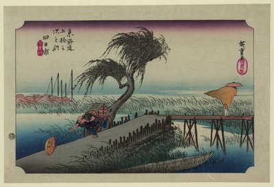 Yokkaichi (de las Cincuenta y Tres Estaciones de la Carretera Tokaido) de Ando or Utagawa Hiroshige