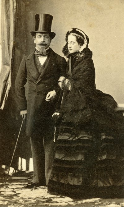 El emperador Napoleón III y la emperatriz Eugenia de Andre Adolphe Eugene Disderi