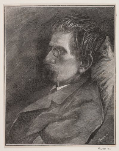 Retrato de J.P. Jacobsen de André Bork