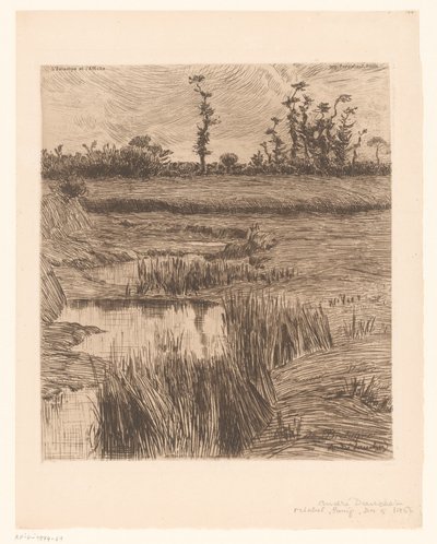 Paisaje en Bretaña Coin de Bretagne (título sobre el objeto) de André Dauchez