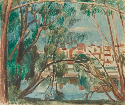 Las orillas del Sena en Carrières-sur-Seine de Andre Derain