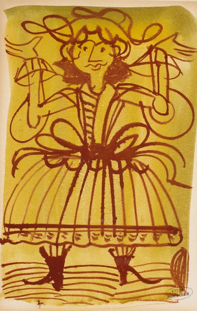 Personaje con los brazos en alto de Andre Derain