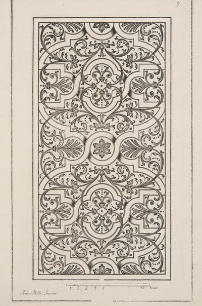 Diseño para Parterre, del Theatre des Plans et Jardinages, pub.1652 de André Mollet