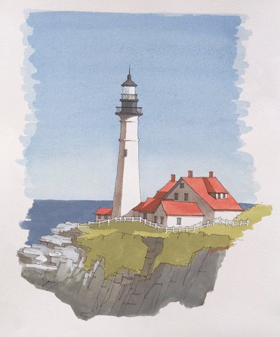 Faro de Portland Head, Maine, EE.UU. de Andras Kaldor