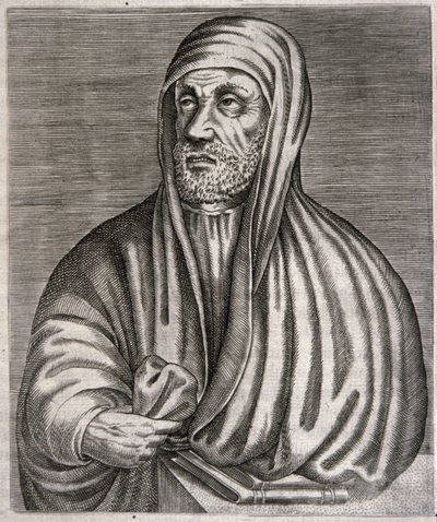 Retrato de Abu Ali al-Husain ibn Abdallah ibn Sina llamado Avicena (grabado) de Andre (after) Thevet