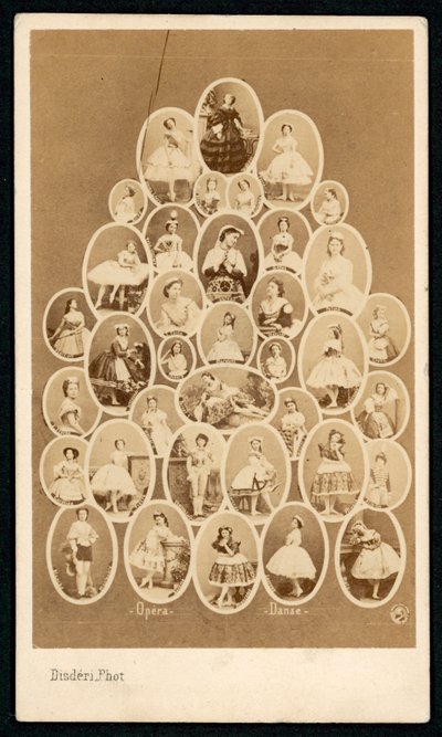 Bailarinas de ballet de la Ópera de París de Andre Adolphe Eugene Disderi