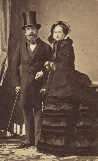 [Napoleón III y la Emperatriz Eugenia], ca. 1865 de Andre Adolphe Eugene Disderi