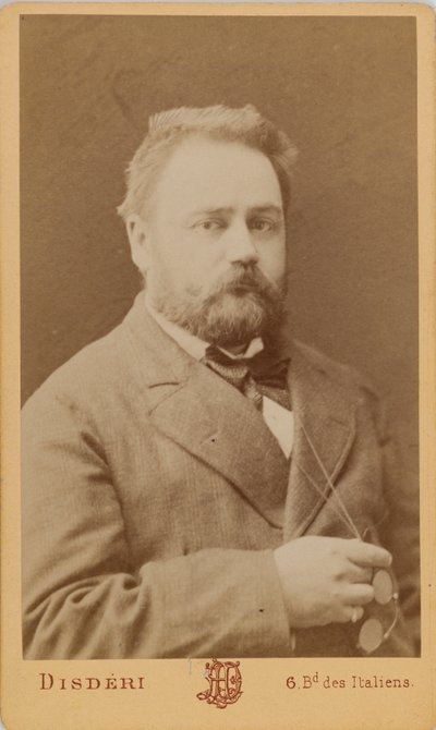 Retrato de Émile Zola 1840-1902 de Andre Adolphe Eugene Disderi