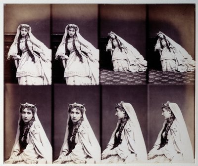 Retrato de Henriette Rosine Bernard, conocida como Sarah Bernhardt (1844-1923) en traje de escena de Andre Adolphe Eugene Disderi