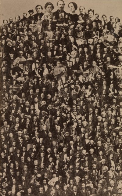La corte imperial de Napoleón III, ca. 1866, impreso en los años 1940 de Andre Adolphe Eugene Disderi
