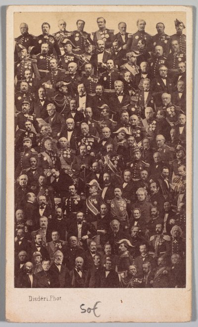 Héroes militares y líderes políticos franceses sin título de Andre Adolphe Eugene Disderi