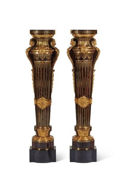 Par de pedestales Luis XIV, 1700-15 de Andre Charles Boulle