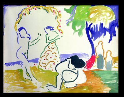 Bañistas, c.1905 (acuarela sobre papel) de Andre Derain
