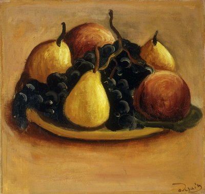 Peras, melocotones y uvas; Poires, Peches et Raisins de Andre Derain