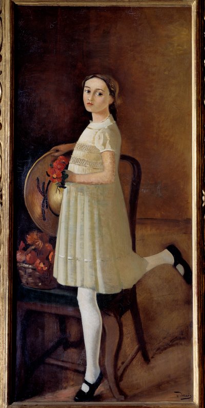 Retrato de la sobrina del pintor en 1931 (óleo sobre lienzo) de Andre Derain