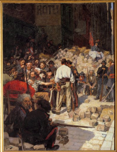 Comuna de París: La barricada o la espera en mayo de 1871 de Andre Devambez