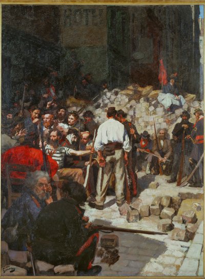 La Comuna: La barricada ... (pintura sobre lienzo) de Andre Devambez