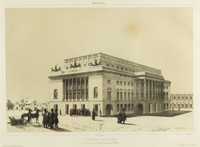 El Teatro Alexandrinsky en San Petersburgo, c. 1840 de Andre Durand