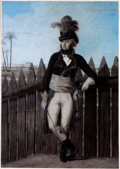 Retrato de Jean Baptiste Kleber en Egipto en 1798-1799, General en Jefe del Ejército de Oriente de Andre Dutertre