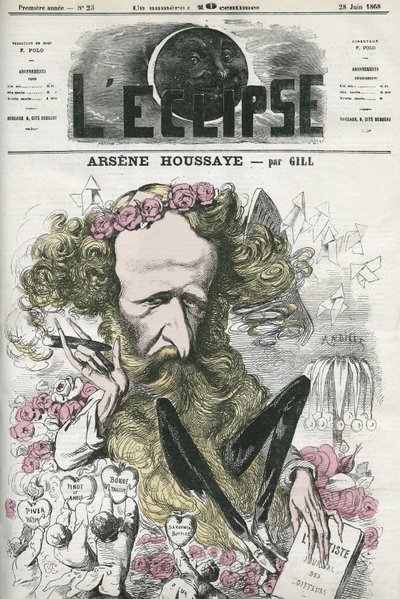 Arsène Housset, conocido como Houssaye, hombre de letras francés de Andre Gill