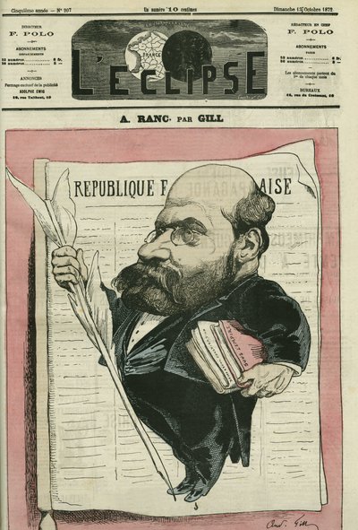 Arthur Ranc (1831-1908), periodista y político francés. Portada en "L