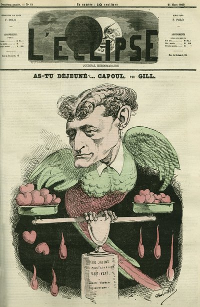 Capoul, actor de la Opera Comique. Portada en 