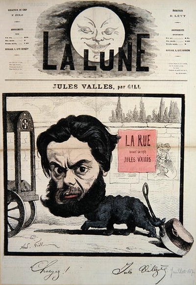 Caricatura de Jules Valles, ilustración de portada de la revista 