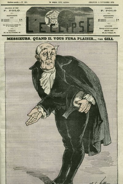 Caricatura “Señores, cuando les plazca...”. Portada en “L