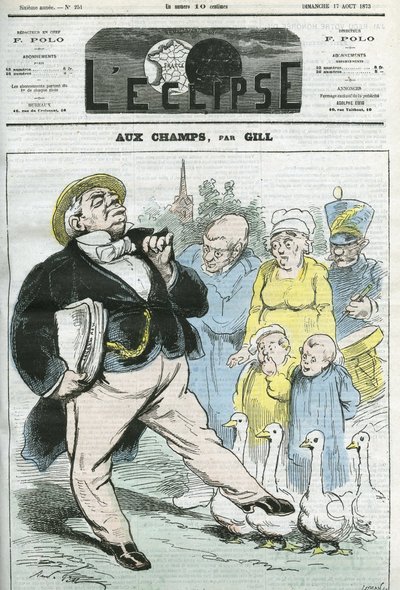 Caricatura "aux champs". Portada en "L
