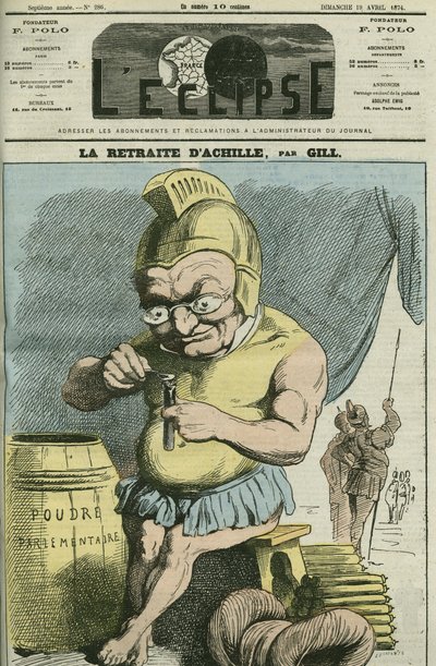 Caricatura de Adolphe Thiers (1797-1877), estadista francés. Portada en “L
