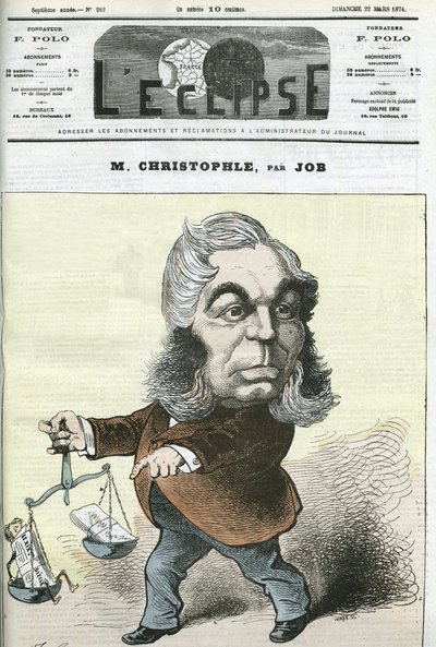 Caricatura de Albert Christophle, político francés. Portada en “L