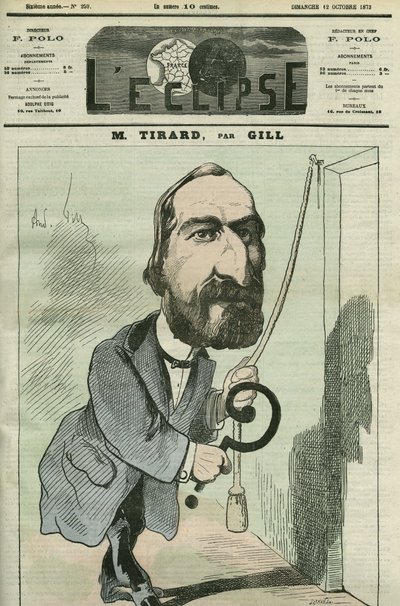 Caricatura de Pierre Tirard (1827-1893), político francés. Portada en “L