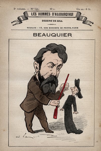 Caricatura de Charles Beauquier político francés 1833 - 1916 de 