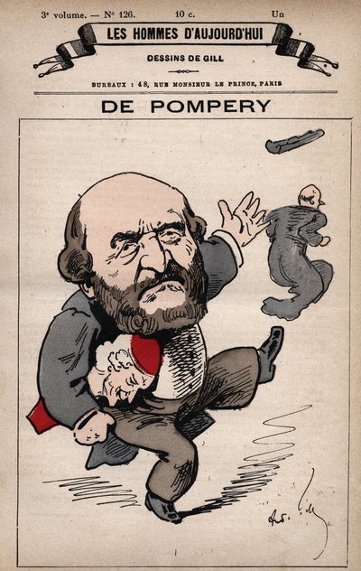 Caricatura de Édouard de Pompery 1812-1895 de 