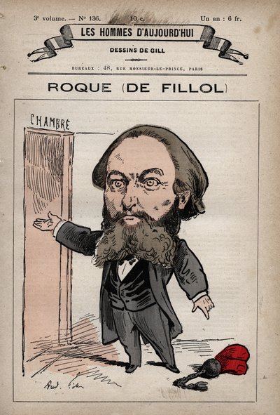 Caricatura de Jean Thoxene Roque por Fillol 1824-1889 político inglés de 