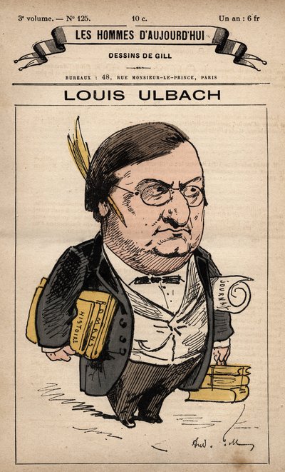 Caricatura de Louis Ulbach (1822-1889) de 