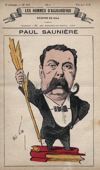 Caricatura de Paul Saunière (1827-1894) de 