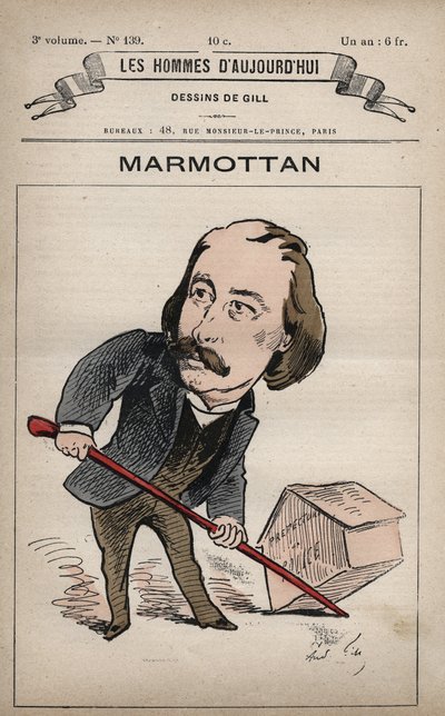 Caricatura de Pierre Joseph Henri Marmottan 1832-1914 de 