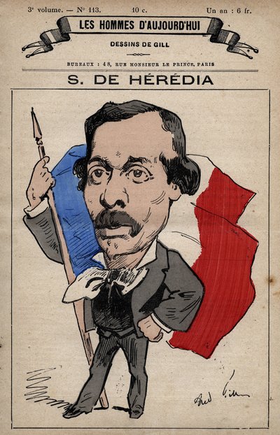 Caricatura de Severiano por Heredia (1836-1901) de 