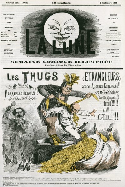Caricatura de los Thugs de Andre Gill