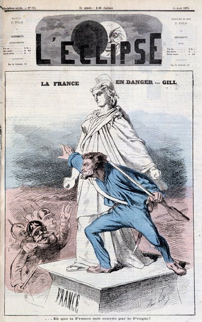 Portada del Eclipse del 14 de agosto de Andre Gill