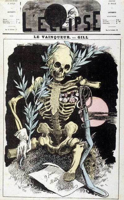 Derrota de la Guerra de Sedan. El ganador. Dibujo de Gill, en "The Eclipse", septiembre de 1870 de Andre Gill
