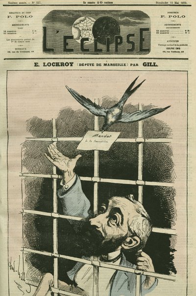 Edouard Simon Lockroy (1838-1913), político francés, diputado de Marsella. Portada en “L