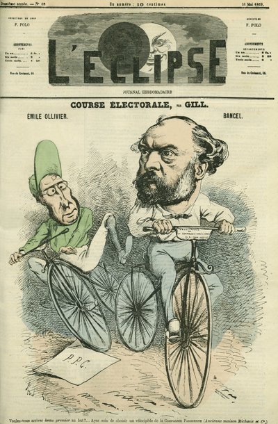 Emille Ollivier (1825-1913), político francés y Bancel. Portada en "L