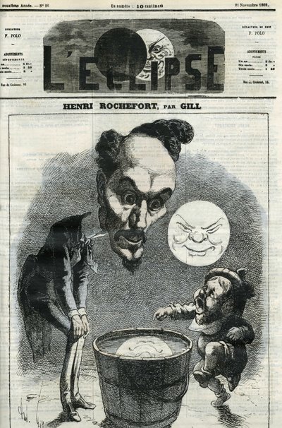 Henri Rochefort (1831-1913), periodista, escritor y político francés. Portada en 