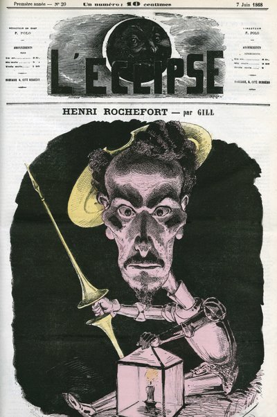 Henri Rochefort (1831-1913), periodista, escritor y político francés. Portada en 