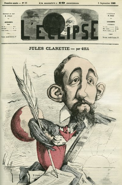 Jules Claretie (1840-1913), novelista, dramaturgo y crítico francés. Portada en “L