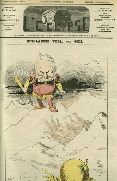 Retrato de Adolphe Thiers en Guillaume Tell (1797-1877), historiador y político francés. Portada en “L