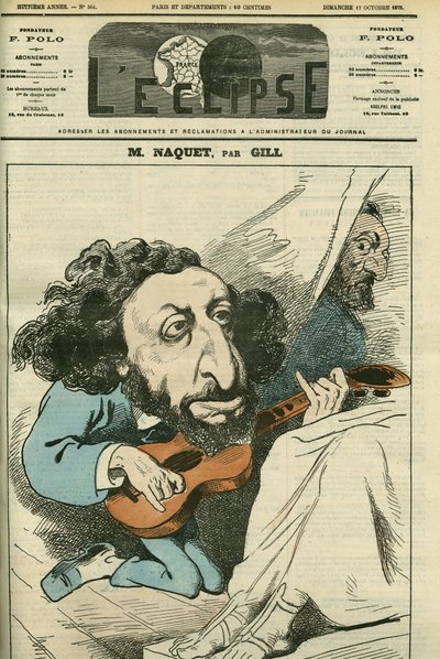Retrato de Alfred Naquet (1834-1916), político francés. Portada en “L